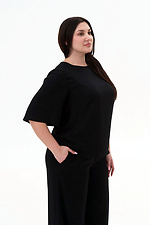 MIRA schwarze Bluse Garne 3044084 Foto №2