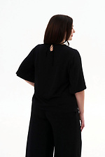 MIRA schwarze Bluse Garne 3044084 Foto №5