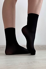 Pack of 3 pairs of 20 denier black ribbed nylon socks  8055084 photo №3