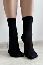 Pack of 3 pairs of 20 denier black ribbed nylon socks  8055084 photo №4