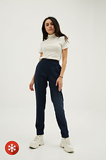 High-rise classic wool trousers with stitched creases Garne 3039085 photo №2