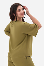 Блуза MIRA зеленая Garne 3044085 фото №2