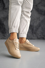 Women's leather sneakers spring-autumn beige  2505086 photo №4