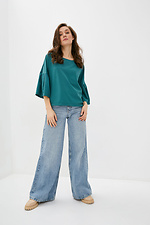 RUBY green oversized blouse with wide short sleeves Garne 3038086 photo №2