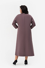 Klassisches lila A-Linien-Kleid für Damen mit kurzen Ärmeln Garne 3042086 Foto №4