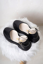 Black Leather Open Shoes  4206086 photo №3