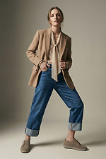 Perforierte Schuhe mit breiter runder Zehenpartie — echtes Wildleder  4207086 Foto №3