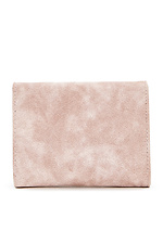 Розовый замшевый кошелек конверт на магните  4516086 фото №2