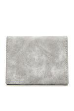 Світло-сірий замшевий гаманець конверт на магніті  4516087 фото №2