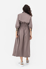 Сукня CARRY бежевого кольору з широкою резинкою на талії Garne 3042088 фото №5