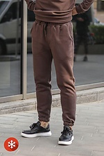 Чоловічий спортивний костюм на флісі коричневого кольору VDLK 8031088 фото №7