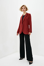 Классический пиджак JAZZI бордового цвета с глубоким вырезом Garne 3037089 фото №2