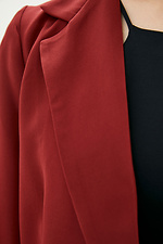 Classic burgundy JAZZI blazer with a deep neckline Garne 3037089 photo №4