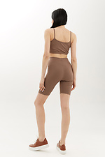 NAYA brown ribbed knit suit: high-rise cycling shorts and crop top Garne 3040089 photo №4