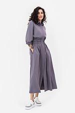 Gray CARRY dress with wide elastic waist Garne 3042089 photo №2