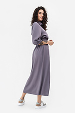 Платье CARRY серого цвета с широкой резинкой на талии Garne 3042089 фото №4