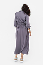 Платье CARRY серого цвета с широкой резинкой на талии Garne 3042089 фото №5