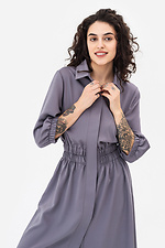 Gray CARRY dress with wide elastic waist Garne 3042089 photo №6