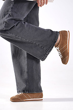 Women's brown sneakers without lining  4207089 photo №3