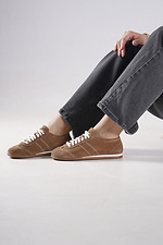 Damen braune Sneaker ohne Futter 4207089 Foto №4