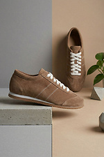 Damen braune Sneaker ohne Futter 4207089 Foto №5