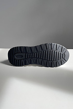 Stylowe, czarne sneakersy damskie z lakierowanymi wstawkami.  4206090 zdjęcie №3