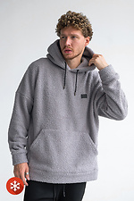 Warmer, übergroßer Herren-Kapuzenpullover Lama Grey Teamv 8034090 Foto №1