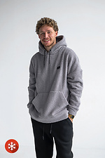 Warmer, übergroßer Herren-Kapuzenpullover Lama Grey Teamv 8034090 Foto №4