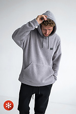 Men's warm oversized hoodie Lama Gray Teamv 8034090 photo №5