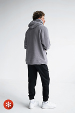 Men's warm oversized hoodie Lama Gray Teamv 8034090 photo №6