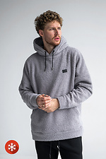 Men's warm oversized hoodie Lama Gray Teamv 8034090 photo №8