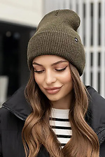 Bequeme olivgrüne Chelsea-Schaufelmütze für Damen  4051091 Foto №1