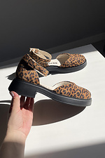 Стильные леопардовые открытые туфли  4206091 фото №2