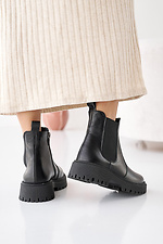Damskie skórzane buty zimowe w kolorze czarnym  2505092 zdjęcie №5