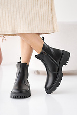 Damskie skórzane buty zimowe w kolorze czarnym  2505092 zdjęcie №6