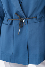 Blaue ARON-Jacke mit Krawatten Garne 3042092 Foto №6