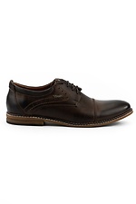 Men's leather shoes for autumn with laces  8018092 photo №3