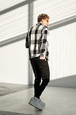 Men's cashmere check shirt Black Teamv 8034092 photo №5