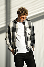 Men's cashmere check shirt Black Teamv 8034092 photo №6