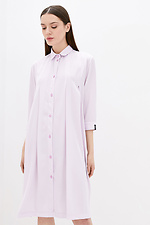 Сиреневое платье рубашка RENATA длиной миди со складками Garne 3038093 фото №1