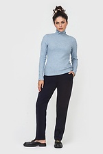 Basic knitted blue ribbed golf turtleneck DANNA Garne 3041093 photo β2