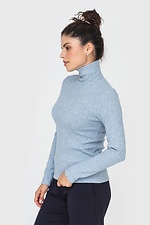 Basic knitted blue ribbed golf turtleneck DANNA Garne 3041093 photo β3
