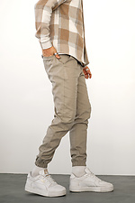 Men's Basic Jogger TWILL Cotton Pants Sand Teamv 8034093 photo №3