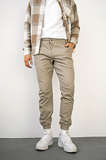 Men's Basic Jogger TWILL Cotton Pants Sand Teamv 8034093 photo №6