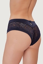 Women's cotton panties shorts mid-rise with lace ORO 4027094 photo №2