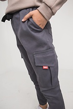 Детские джинсовые брюки карго CODE-D зауженные на манжетах с большими карманами GEN 8000094 фото №2