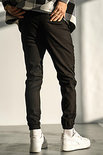 Men's Jogger TWILL cotton pants Black Teamv 8034094 photo №4