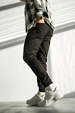 Men's Jogger TWILL cotton pants Black Teamv 8034094 photo №5