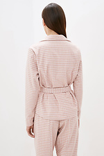 Розовая шерстяная рубашка ORUSYA-R с поясом и большими карманами Garne 3038095 фото №3