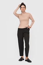 Basic knitted ribbed golf turtleneck in beige DANNA Garne 3041095 photo β2